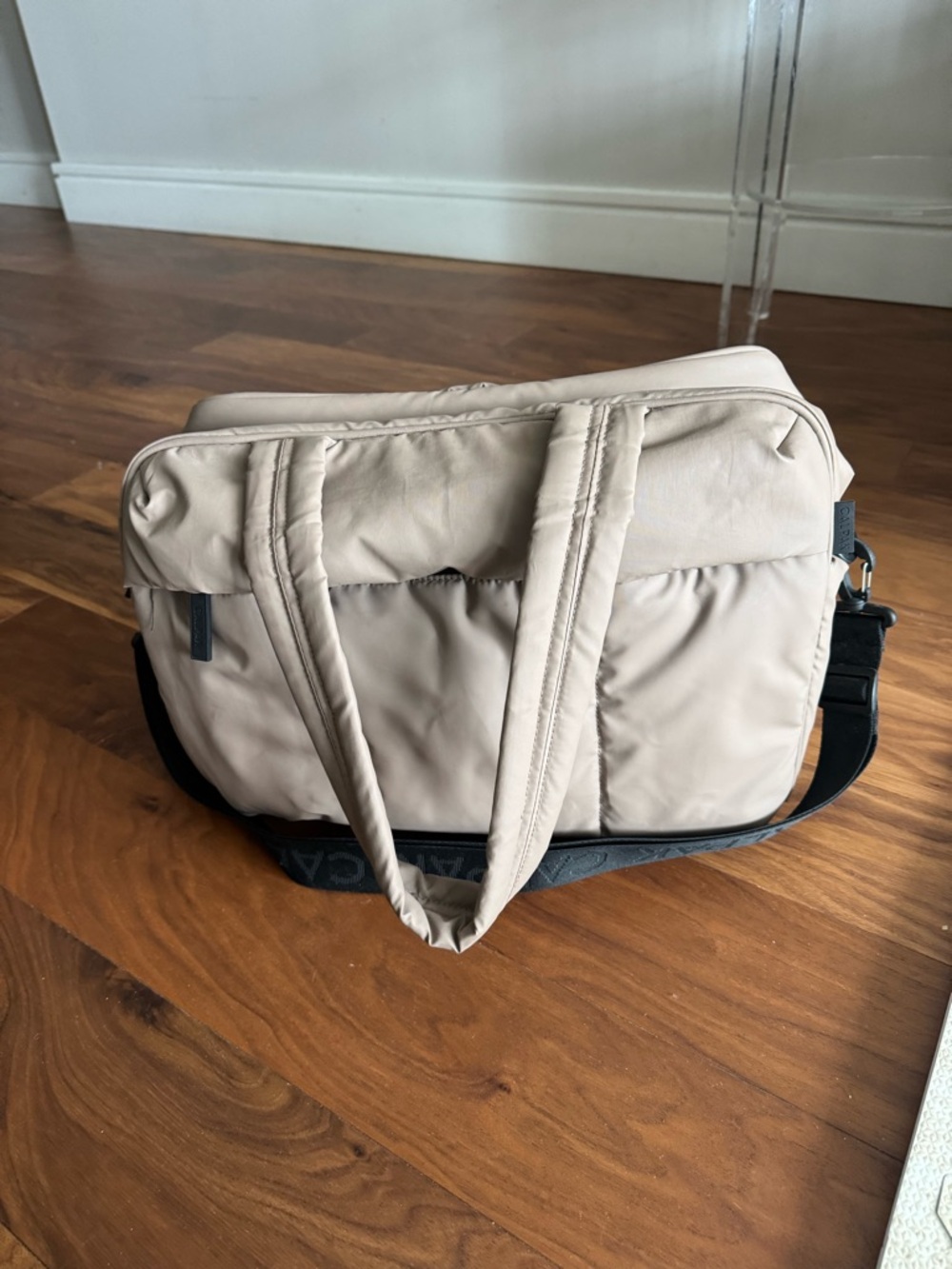 Calpak Chocolate Travel Tote with Removable Shoulder Strap